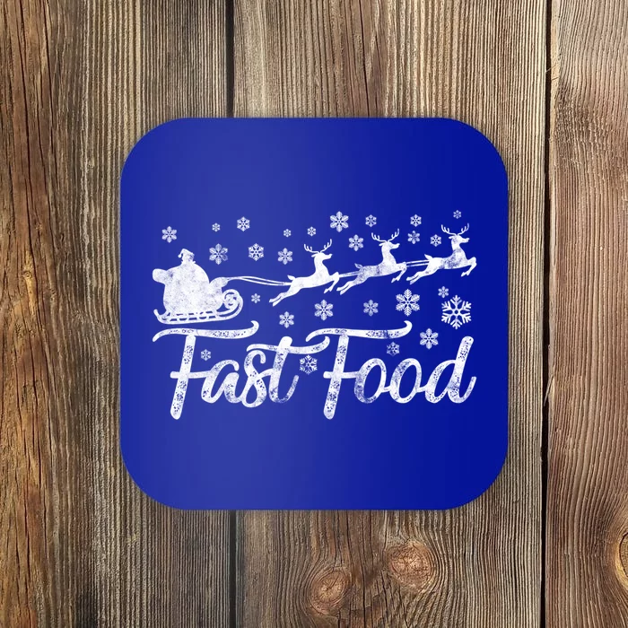 Fast Food Funny Christmas Reindeer Hunting Gift Coaster