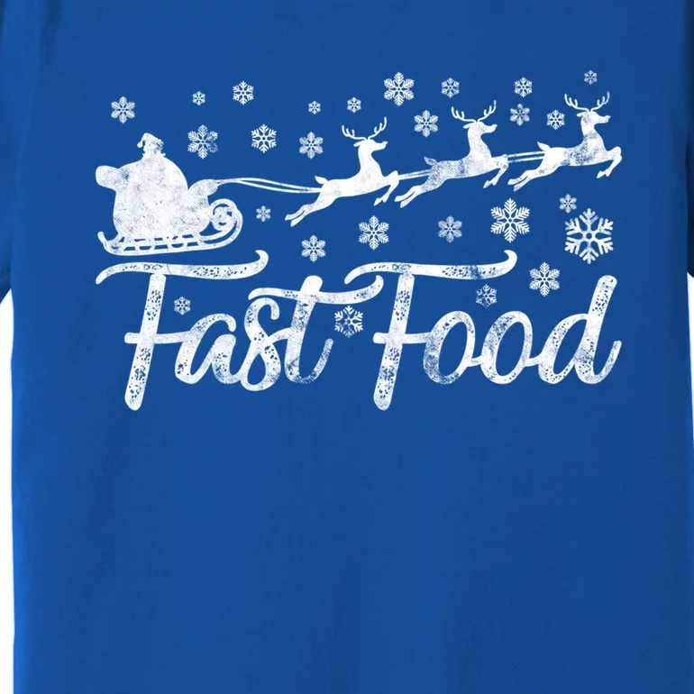 Fast Food Funny Christmas Reindeer Hunting Gift Premium T-Shirt