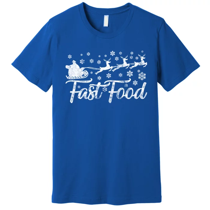 Fast Food Funny Christmas Reindeer Hunting Gift Premium T-Shirt