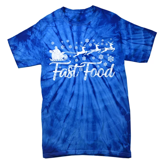 Fast Food Funny Christmas Reindeer Hunting Gift Tie-Dye T-Shirt