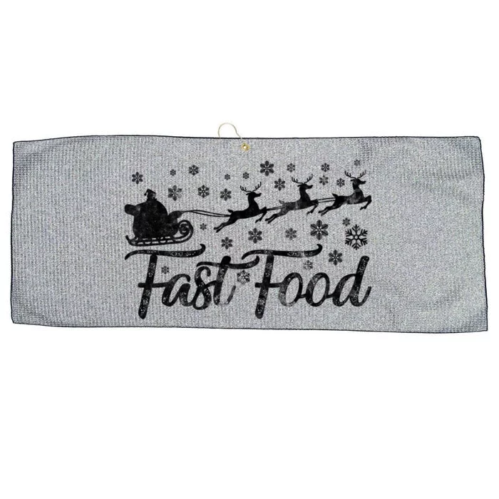 Fast Food Funny Christmas Reindeer Hunting Gift Large Microfiber Waffle Golf Towel