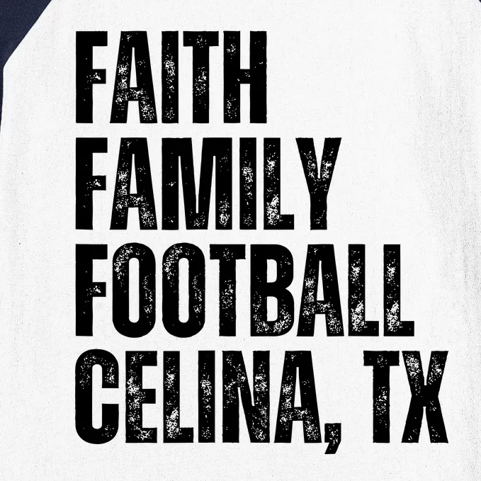 Faith Family Football Celina Texas Bobcats Baseball Sleeve Shirt