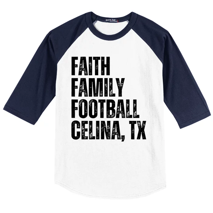 Faith Family Football Celina Texas Bobcats Baseball Sleeve Shirt