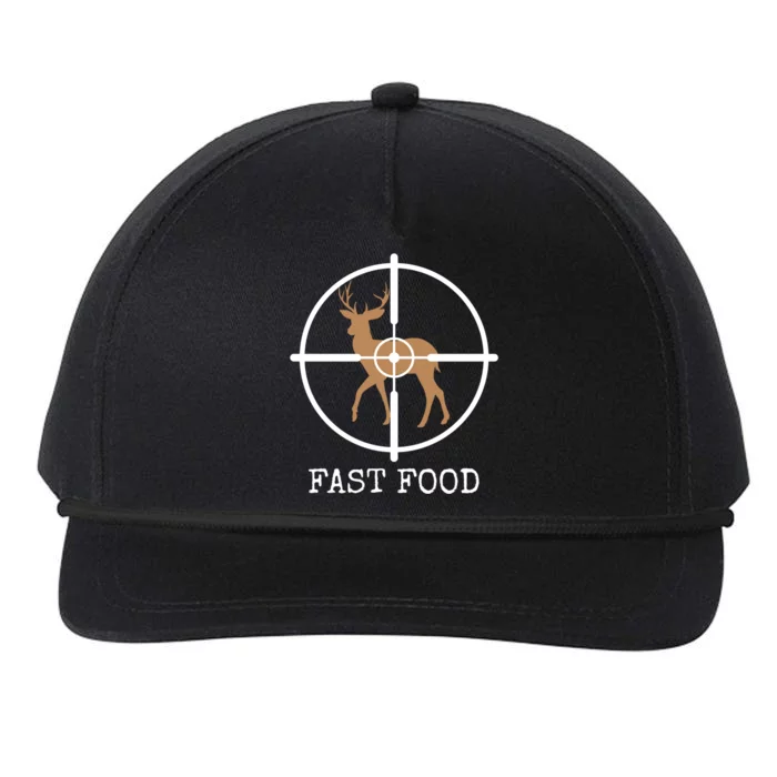 Fast Food Funny Deer Hunting Meaningful Gift Snapback Five-Panel Rope Hat