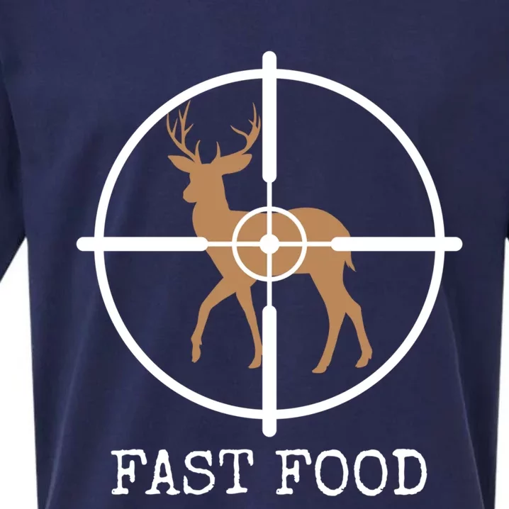 Fast Food Funny Deer Hunting Meaningful Gift Sueded Cloud Jersey T-Shirt