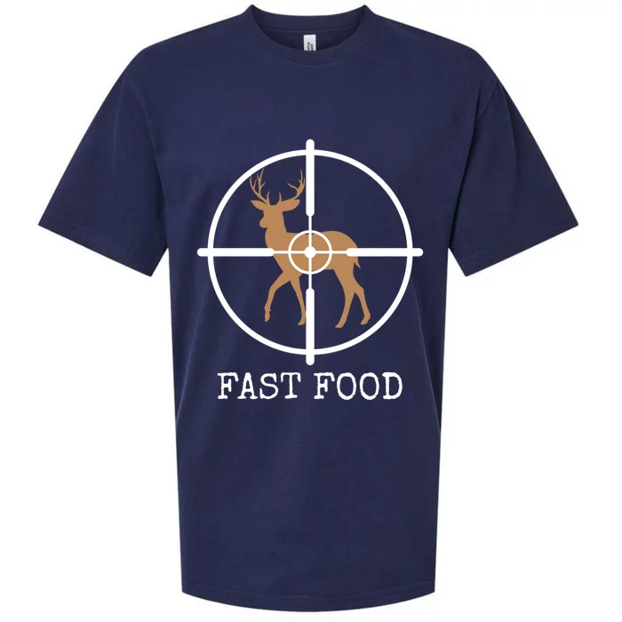 Fast Food Funny Deer Hunting Meaningful Gift Sueded Cloud Jersey T-Shirt