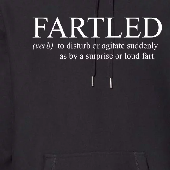 Fartled Funny Fart Definition Premium Hoodie