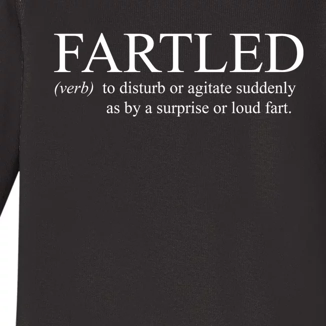 Fartled Funny Fart Definition Baby Long Sleeve Bodysuit