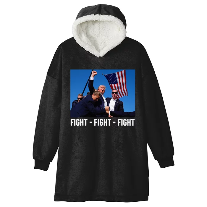 Fight Fight Fight Donald Trump Rally You Missed Proud American Usa Election Hooded Wearable Blanket