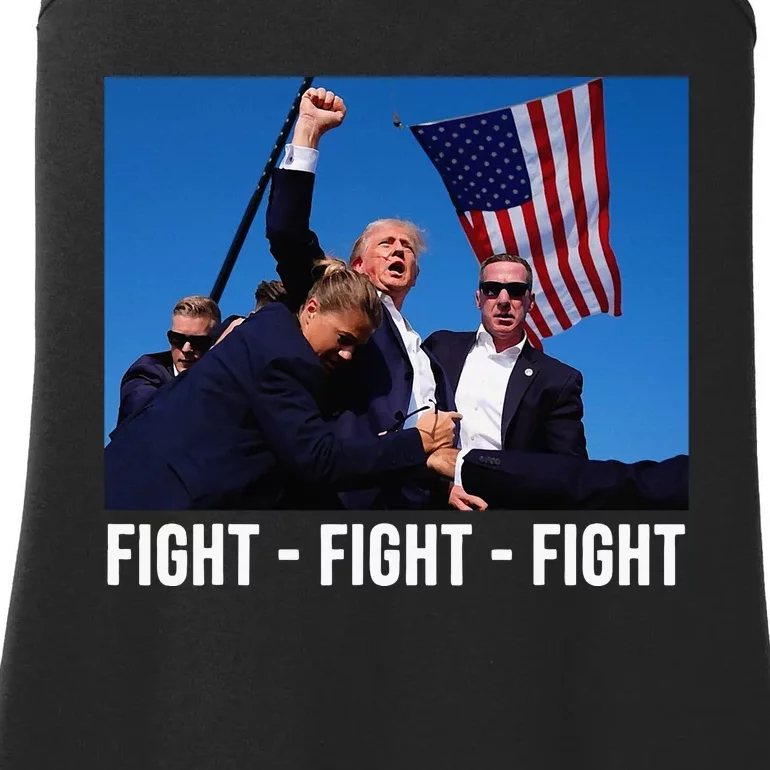 Fight Fight Fight Donald Trump Rally You Missed Proud American Usa Election Ladies Essential Tank