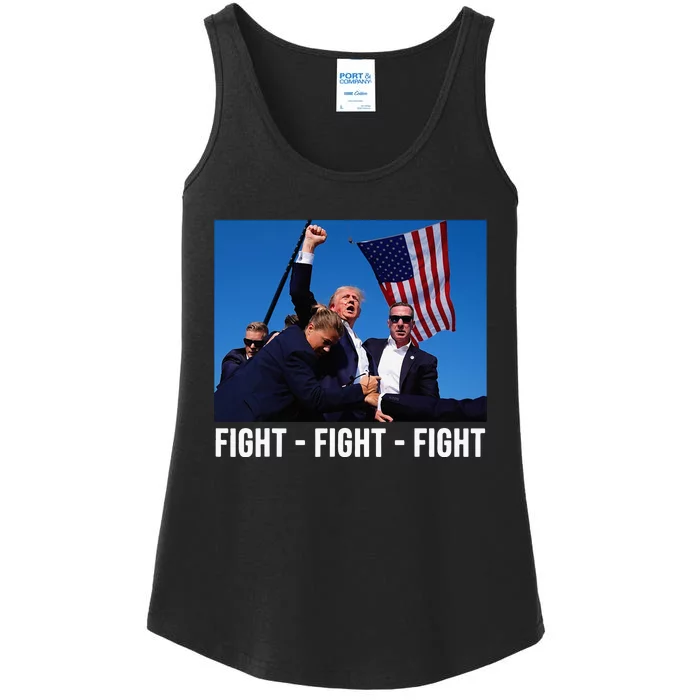 Fight Fight Fight Donald Trump Rally You Missed Proud American Usa Election Ladies Essential Tank