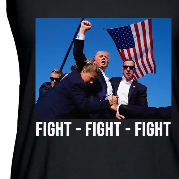 Fight Fight Fight Donald Trump Rally You Missed Proud American Usa Election Ladies Essential Flowy Tank