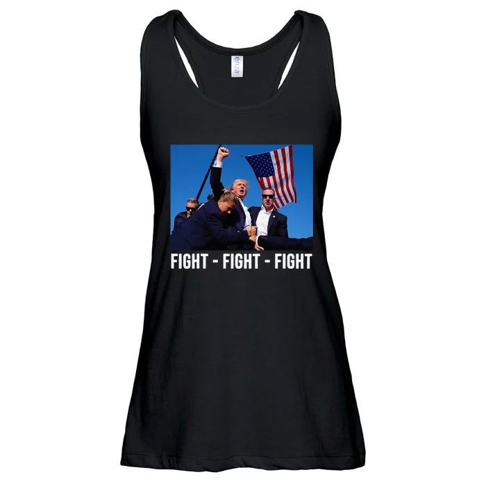 Fight Fight Fight Donald Trump Rally You Missed Proud American Usa Election Ladies Essential Flowy Tank