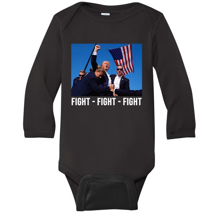 Fight Fight Fight Donald Trump Rally You Missed Proud American Usa Election Baby Long Sleeve Bodysuit