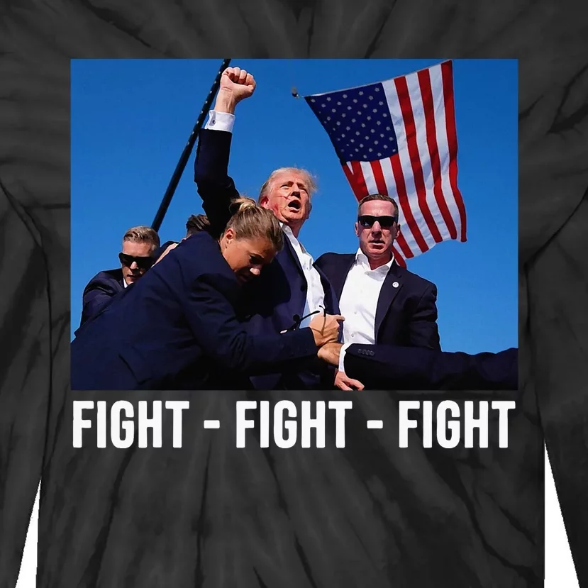 Fight Fight Fight Donald Trump Rally You Missed Proud American Usa Election Tie-Dye Long Sleeve Shirt