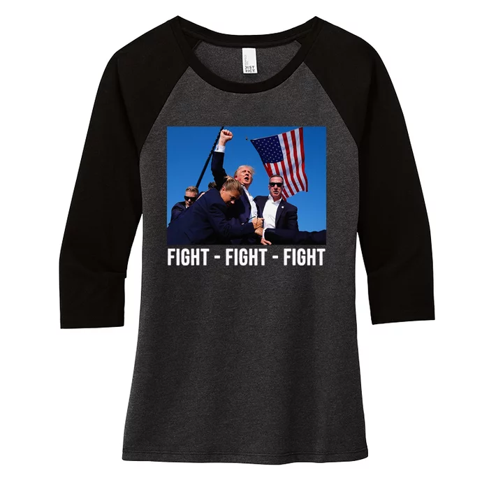 Fight Fight Fight Donald Trump Rally You Missed Proud American Usa Election Women's Tri-Blend 3/4-Sleeve Raglan Shirt