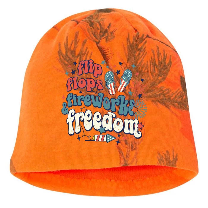 Flip Flops Fireworks Freedom Fourth Of July Kati - Camo Knit Beanie