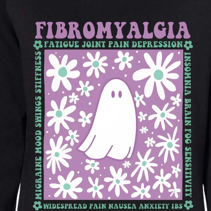 Fibromyalgia Flower Floral Retro Womens California Wash Sweatshirt