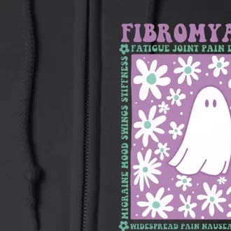 Fibromyalgia Flower Floral Retro Full Zip Hoodie