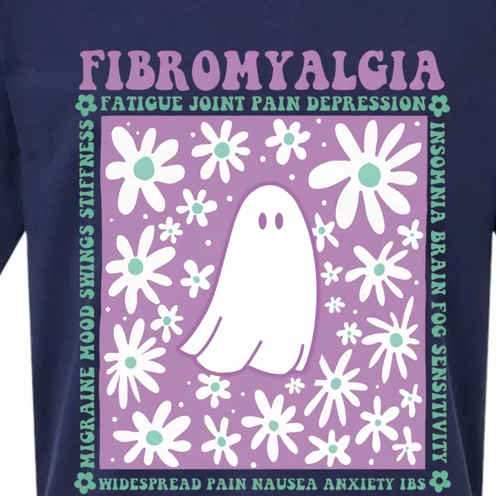 Fibromyalgia Flower Floral Retro Sueded Cloud Jersey T-Shirt