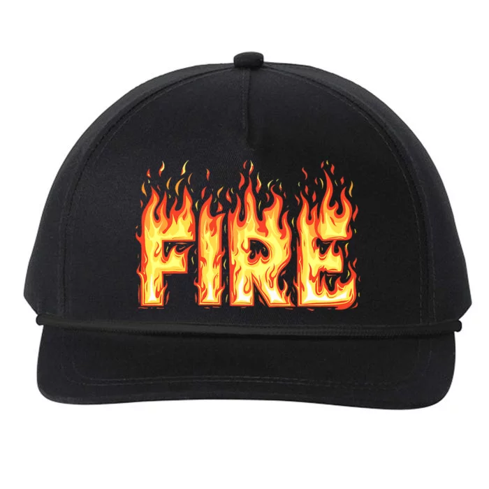 Fire Flame Fire And Ice Costume Snapback Five-Panel Rope Hat