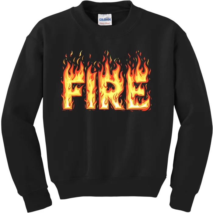 Fire Flame Fire And Ice Costume Kids Sweatshirt