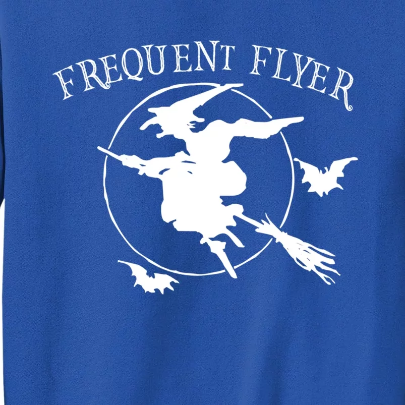 Frequent Flyer Funny Halloween Creepy Bad Witch Broom Moon Gift Sweatshirt