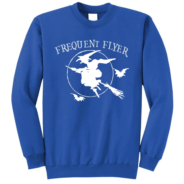 Frequent Flyer Funny Halloween Creepy Bad Witch Broom Moon Gift Sweatshirt