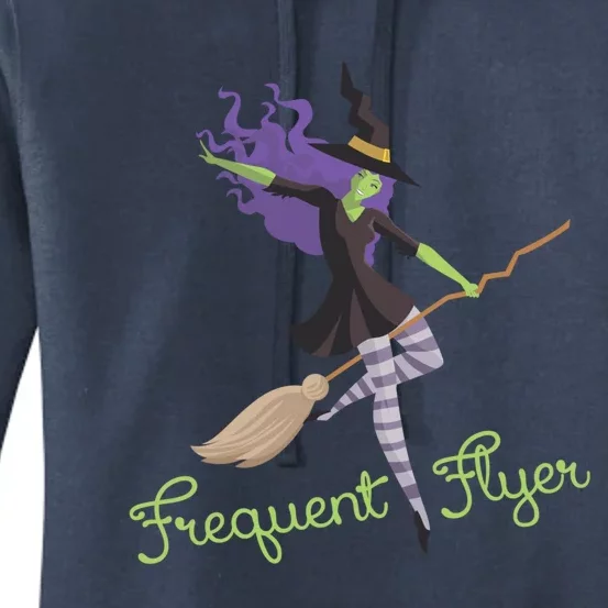 Funny Frequent Flyer Witch Halloween Scary Costume Gift Women's Pullover Hoodie