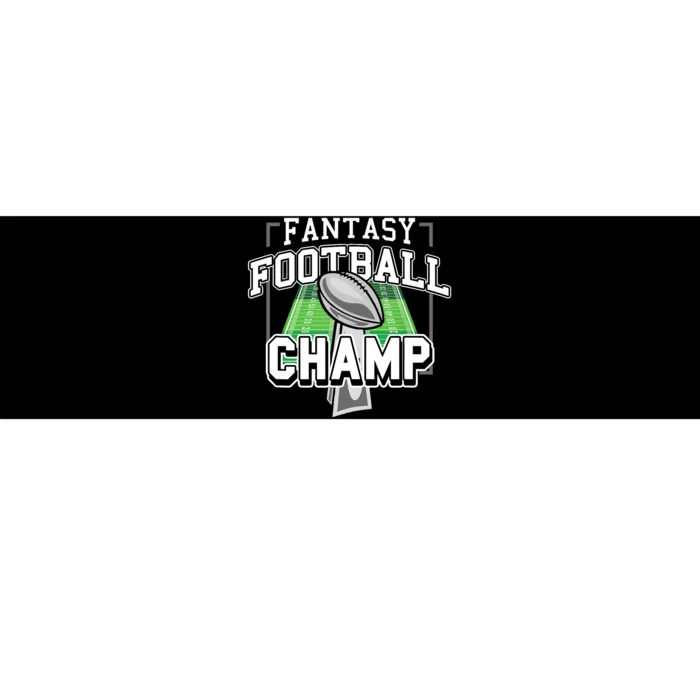 Funny Fantasy Football Champ Tee Fantasy Football Winner Bumper Sticker