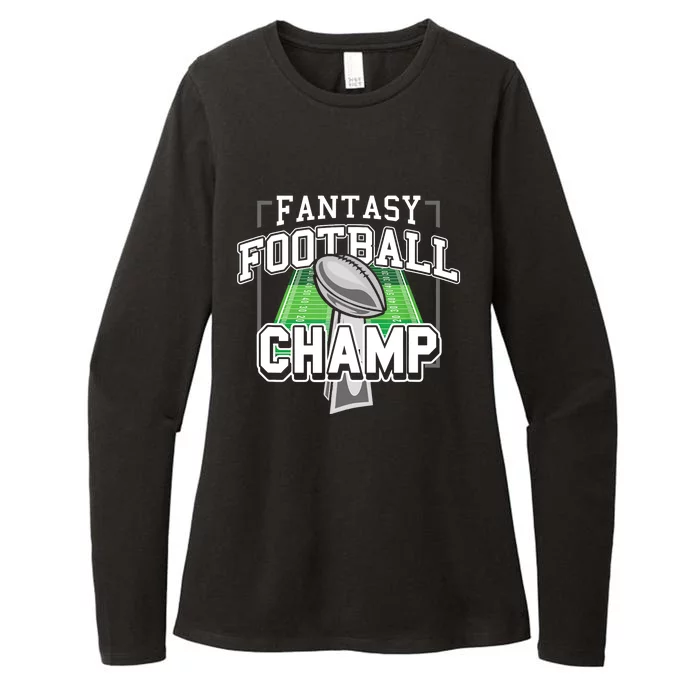 Funny Fantasy Football Champ Tee Fantasy Football Winner Womens CVC Long Sleeve Shirt