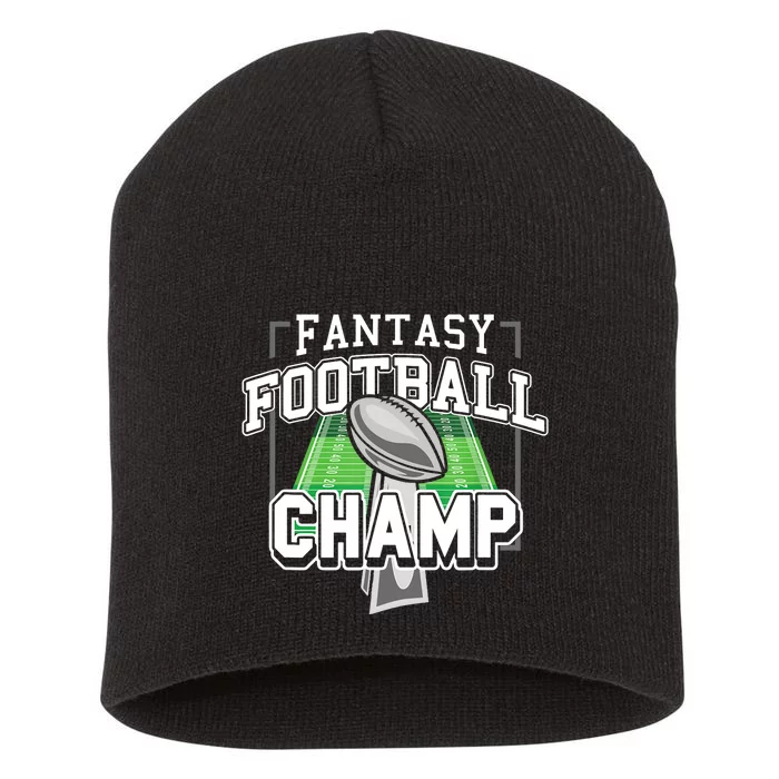 Funny Fantasy Football Champ Tee Fantasy Football Winner Short Acrylic Beanie