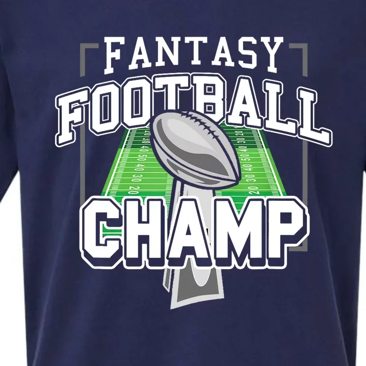 Funny Fantasy Football Champ Tee Fantasy Football Winner Sueded Cloud Jersey T-Shirt