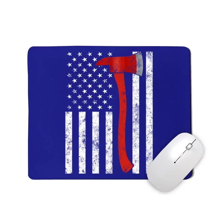 Firefighter Fire Firefighting Patriotic American Us Flag Meaningful Gift Mousepad