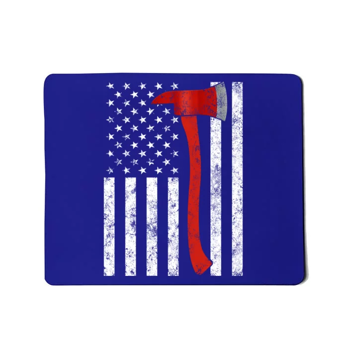 Firefighter Fire Firefighting Patriotic American Us Flag Meaningful Gift Mousepad