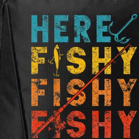 Fisher Fish Fishermen Bait Fishing Rod City Backpack