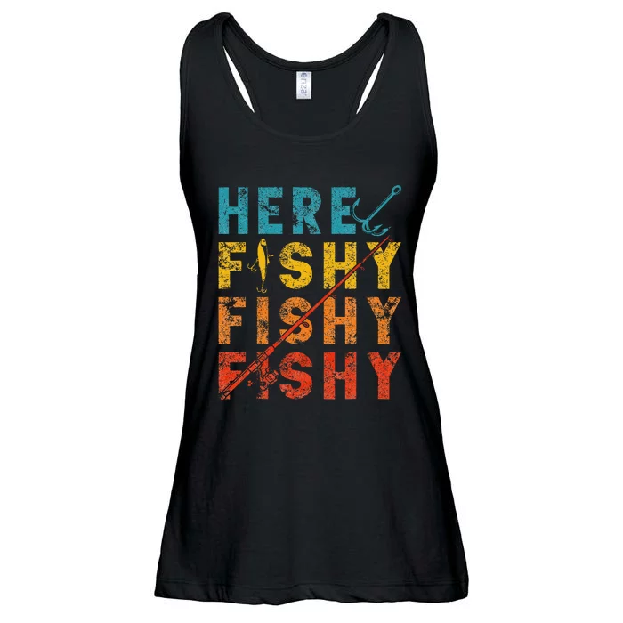 Fisher Fish Fishermen Bait Fishing Rod Ladies Essential Flowy Tank