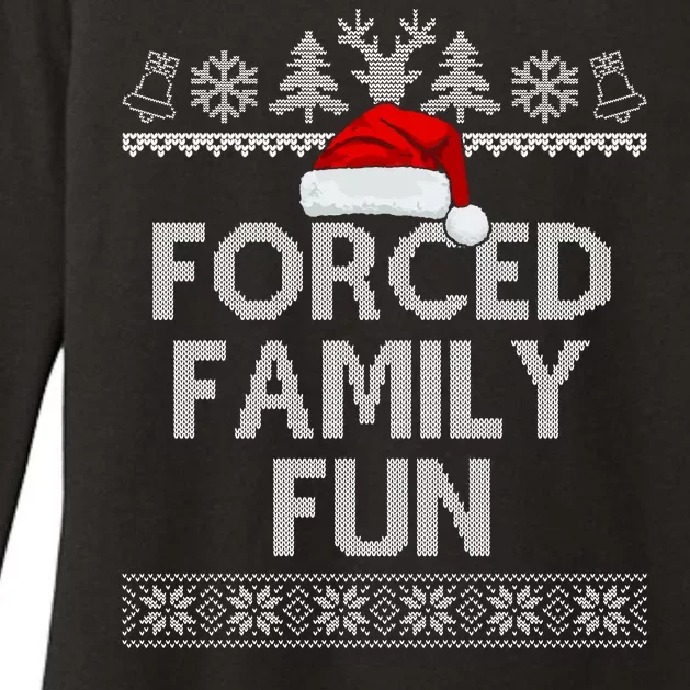 Forced Family Fun Christmas Holiday Womens CVC Long Sleeve Shirt