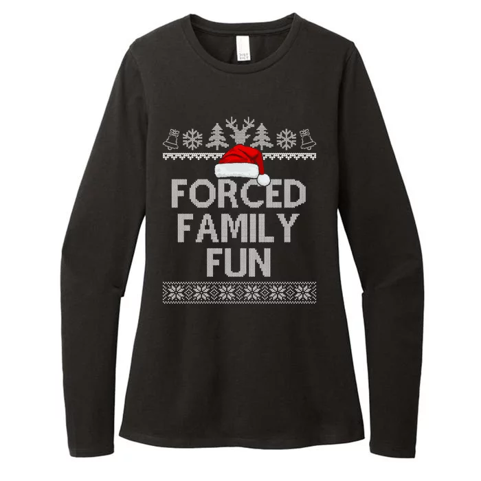 Forced Family Fun Christmas Holiday Womens CVC Long Sleeve Shirt