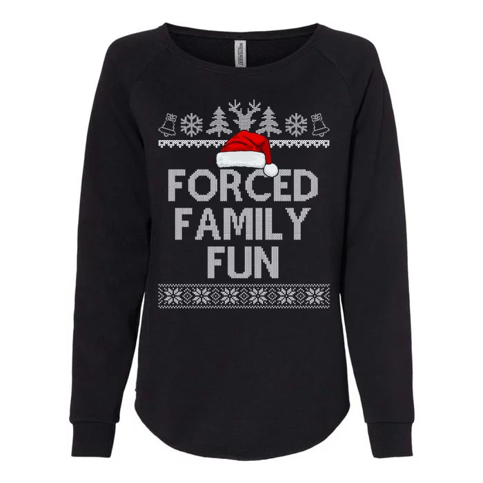 Forced Family Fun Christmas Holiday Womens California Wash Sweatshirt