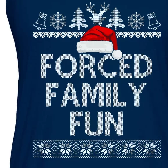 Forced Family Fun Christmas Holiday Ladies Essential Flowy Tank