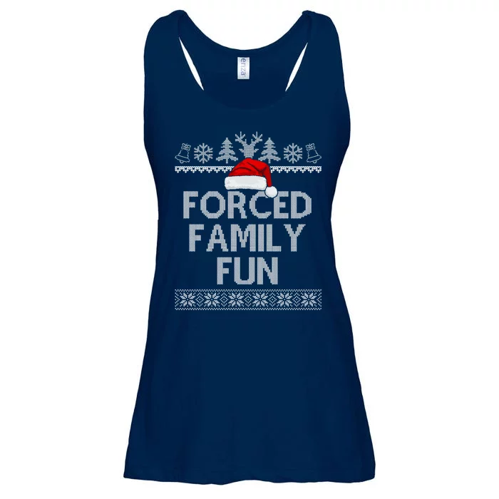 Forced Family Fun Christmas Holiday Ladies Essential Flowy Tank