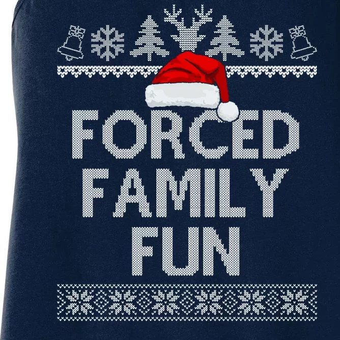 Forced Family Fun Christmas Holiday Women's Racerback Tank