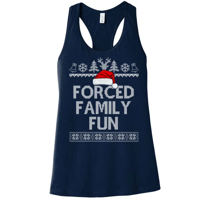 Forced Family Fun Christmas Holiday Women's Racerback Tank