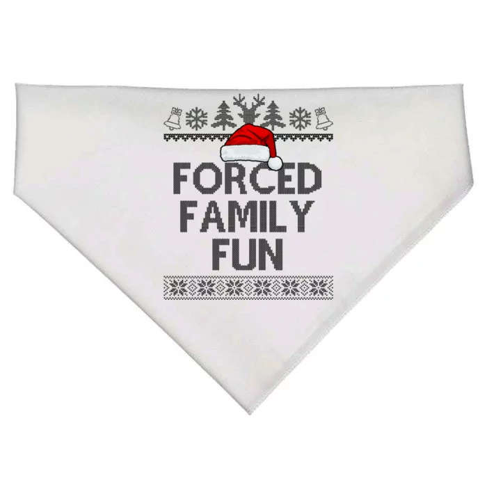 Forced Family Fun Christmas Holiday USA-Made Doggie Bandana