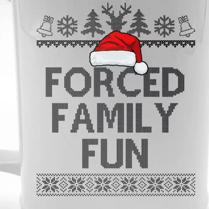 Forced Family Fun Christmas Holiday Front & Back Beer Stein