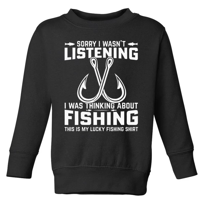 Funny Fishing For  Trout Bass Fisherman Vacation Toddler Sweatshirt