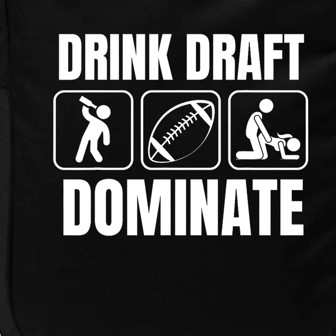 Funny Fantasy Football Drink Draft Dominate Impact Tech Backpack