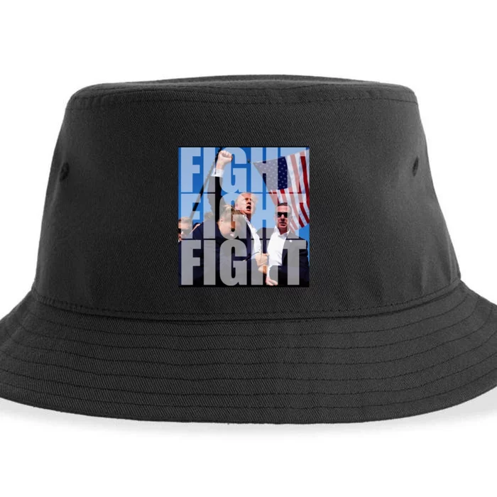 Fight Fight Fight For Donald Trump 2024 Usa Election Voting Sustainable Bucket Hat