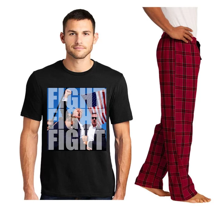 Fight Fight Fight For Donald Trump 2024 Usa Election Voting Pajama Set